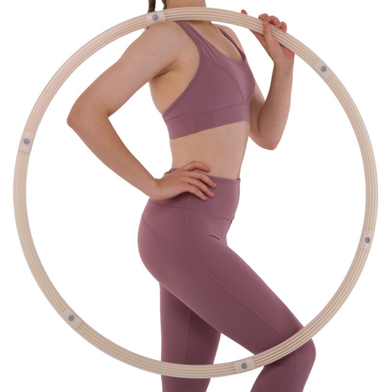 Обруч для схуднення розбірної Хула Хуп Hula Hoop PEARL PRO-SUPRA HR-056 6 секцій, d-84см білий