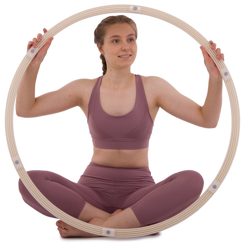 Обруч для схуднення розбірної Хула Хуп Hula Hoop PEARL PRO-SUPRA HR-056 6 секцій, d-84см білий