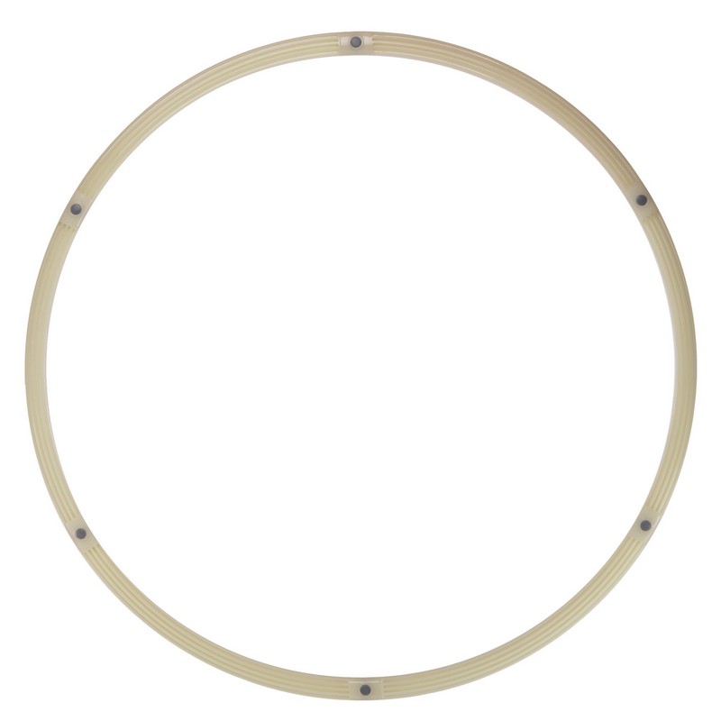 Обруч для схуднення люмінесцентний розбірний Хула Хуп Hula Hoop LUMINOUS PRO-SUPRA HR-057 6 секцій білий