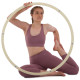 Обруч для схуднення люмінесцентний розбірний Хула Хуп Hula Hoop LUMINOUS PRO-SUPRA HR-057 6 секцій білий