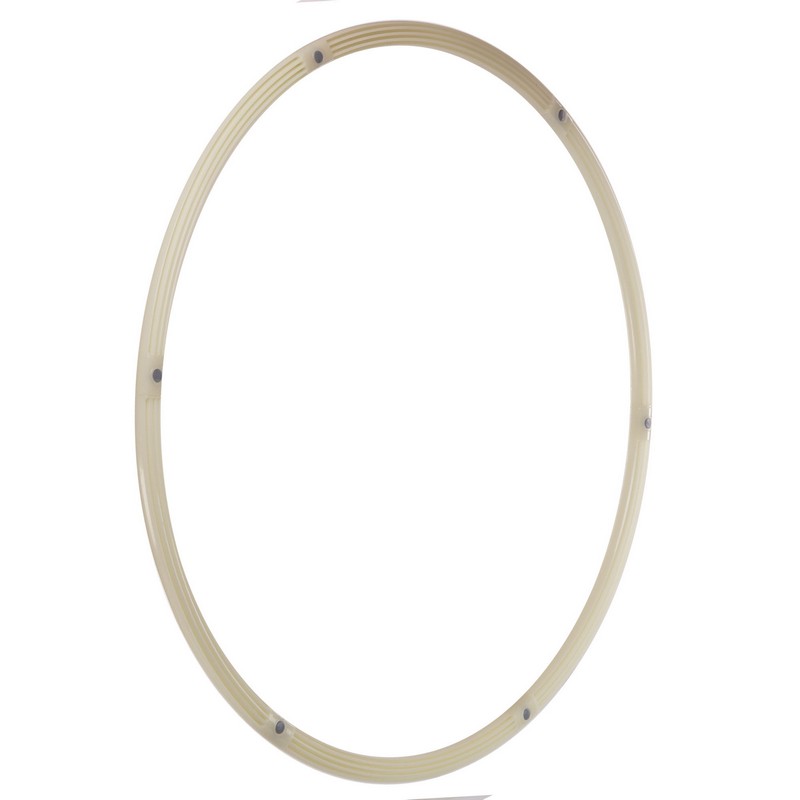 Обруч для схуднення люмінесцентний розбірний Хула Хуп Hula Hoop LUMINOUS PRO-SUPRA HR-057 6 секцій білий
