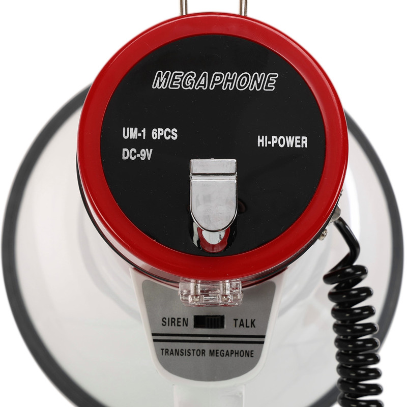 Гучномовець мегафон рупор ручний Yaochen HW-2007 20 W білий-червоний
