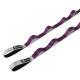 Стрічка стропа з петлями для розтяжки STRETCHING STRAP EZOUS I-02 10 петель сірий-фіолетовий