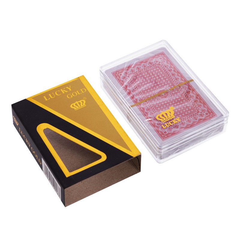 Карти гральні пластикові SP-Sport LUCKY GOLD IG-0846 колода в 54 карти