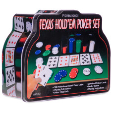 Набір для покеру в металевій коробці Texas Holdem Poker set SP-Sport IG-1103240 200 фішок
