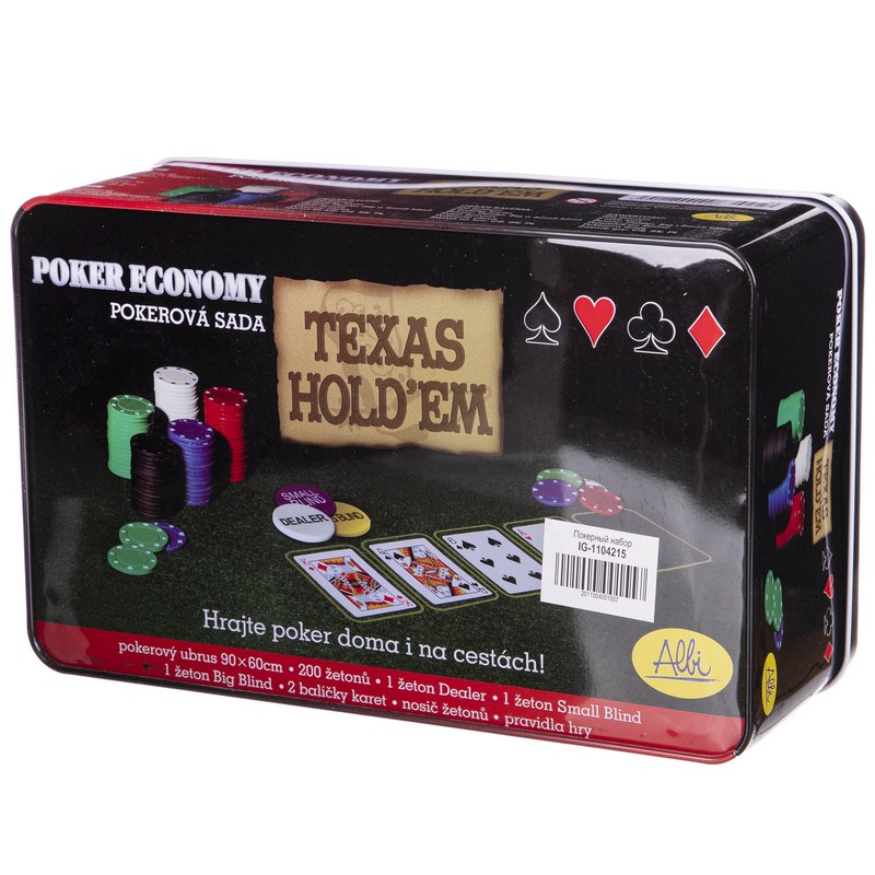 Набір для покеру в металевій коробці Texas Holdem Poker set SP-Sport IG-1104215 200 фішок