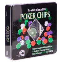 Набір для покеру в металевій коробці Professional Poker chips SP-Sport IG-2033 100 фішок