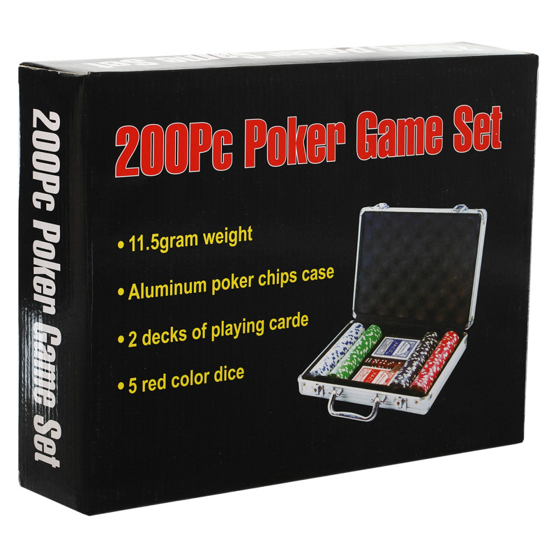 Набір для покеру в алюмінієвому кейсі Poker game set SP-Sport IG-2056 200 фішок