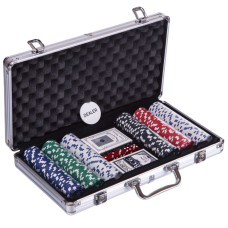 Набір для покеру в алюмінієвому кейсі Poker game set SP-Sport IG-2114 300 фішок