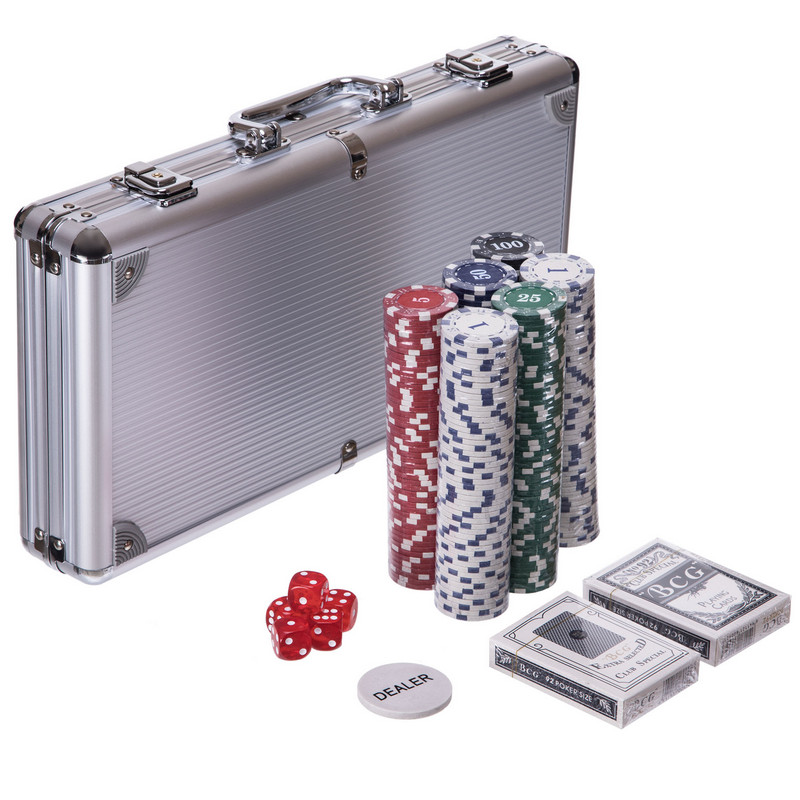 Набір для покеру в алюмінієвому кейсі Poker game set SP-Sport IG-2114 300 фішок
