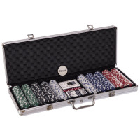 Набір для покеру в алюмінієвому кейсі Poker game set SP-Sport IG-2115 500 фішок