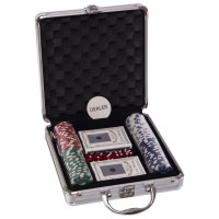 Набір для покеру в алюмінієвому кейсі Poker game set SP-Sport IG-2470 100 фішок