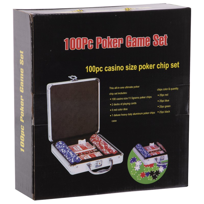 Набір для покеру в алюмінієвому кейсі Poker game set SP-Sport IG-2470 100 фішок