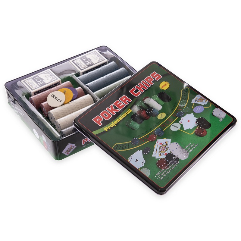 Набір для покеру в металевій коробці Professional Poker chips SP-Sport IG-3006 500 фішок