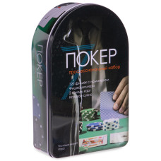 Набір для покеру в металевій коробці Poker game set SP-Sport IG-3008 120 фішок