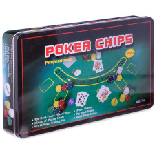 Набір для покеру в металевій коробці Professional Poker chips SP-Sport IG-4394 300 фішок