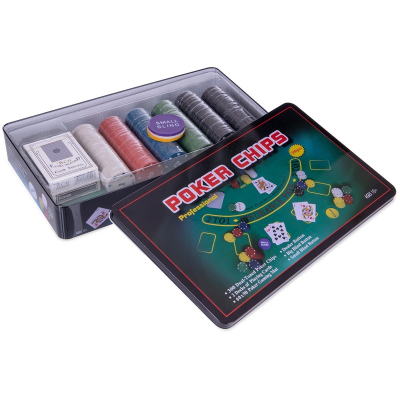 Набір для покеру в металевій коробці Professional Poker chips SP-Sport IG-4394 300 фішок