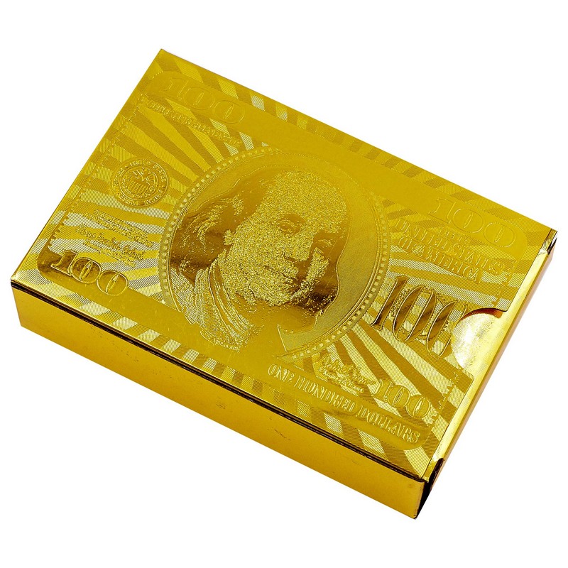 Карти гральні пластикові золоті SP-Sport GOLD 100 DOLLAR IG-4566-G 54 карти