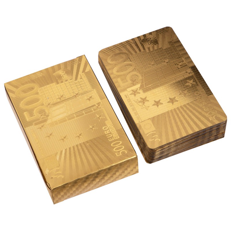 Карти гральні пластикові золоті SP-Sport GOLD 500 EURO IG-4567-G 54 карти