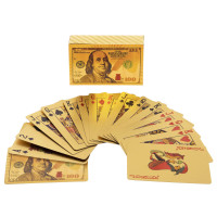 Карти гральні пластикові золоті SP-Sport GOLD 100 DOLLAR IG-4568 54 карти