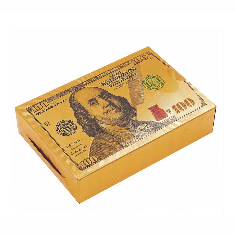 Карти гральні пластикові золоті SP-Sport GOLD 100 DOLLAR IG-4568 54 карти