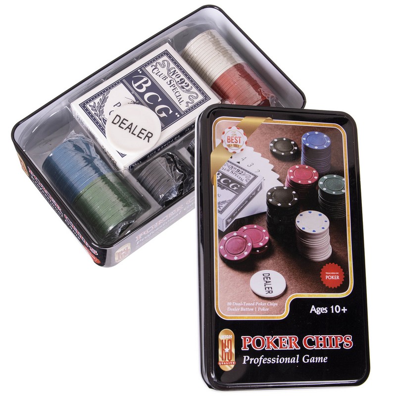 Набір для покеру в металевій коробці Professional Poker chips SP-Sport IG-4590 80 фішок