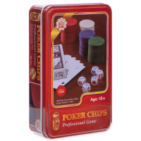 Набір для покеру в металевій коробці Professional Poker chips SP-Sport IG-4591 100 фішок