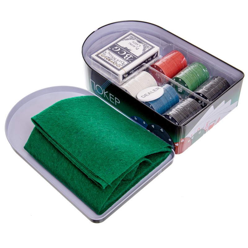 Набір для покеру в металевій коробці Poker game set SP-Sport IG-6612 120 фішок