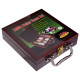 Набір для покеру в дерев'яному кейсі Poker game set SP-Sport IG-6641 100 фішок