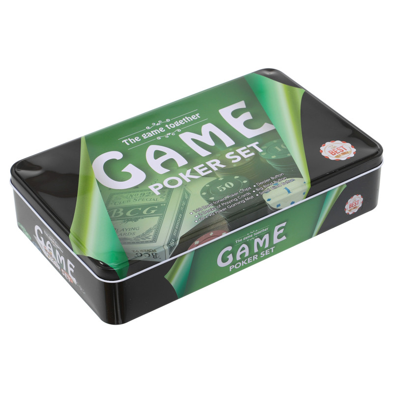 Набір для покеру в металевій коробці Poker game set SP-Sport IG-8652 160 фішок