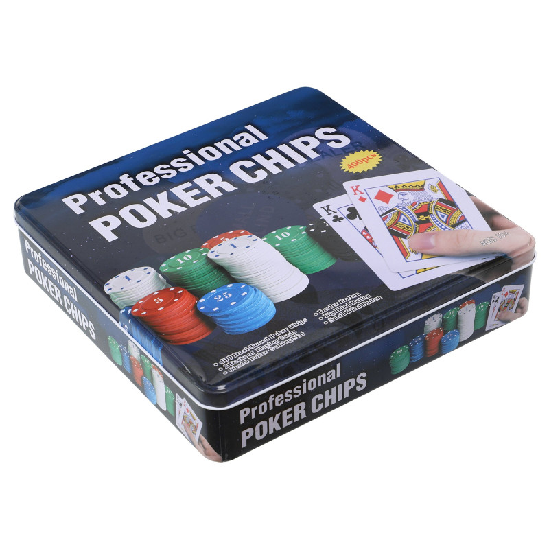 Набір для покеру в металевій коробці Professional Poker chips SP-Sport IG-8654 400 фішок