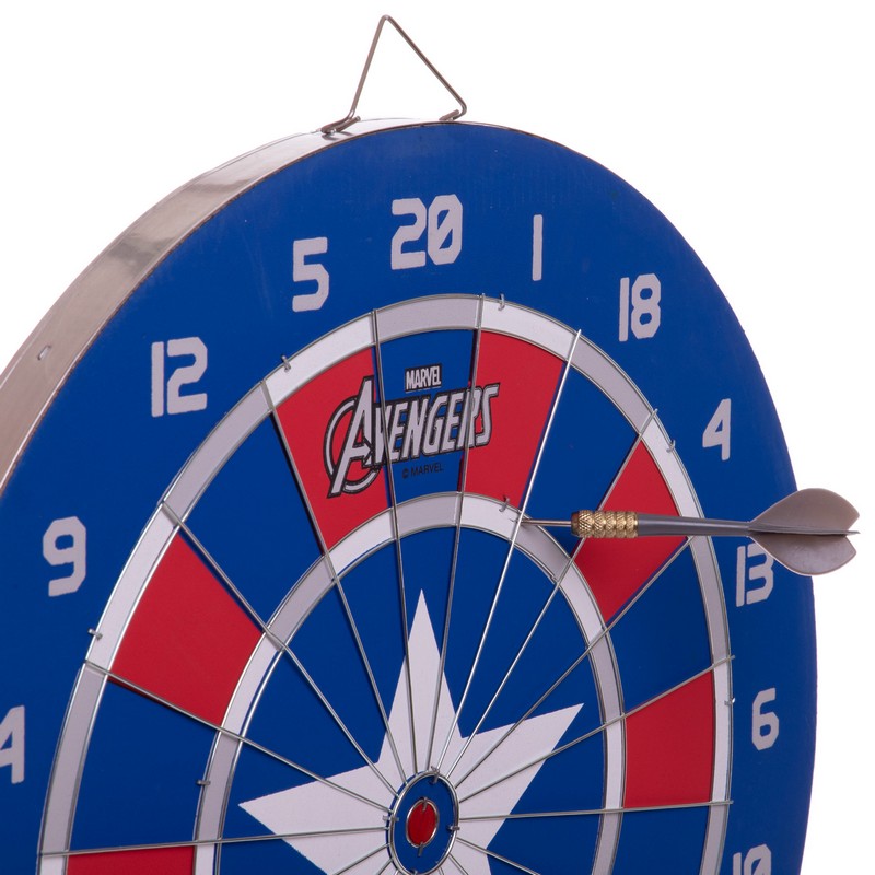 Дартс із пресованого паперу 6 дротиків і мішень JOEREX MARVEL CAPTN AMERICAN JMBB19027-T 46см