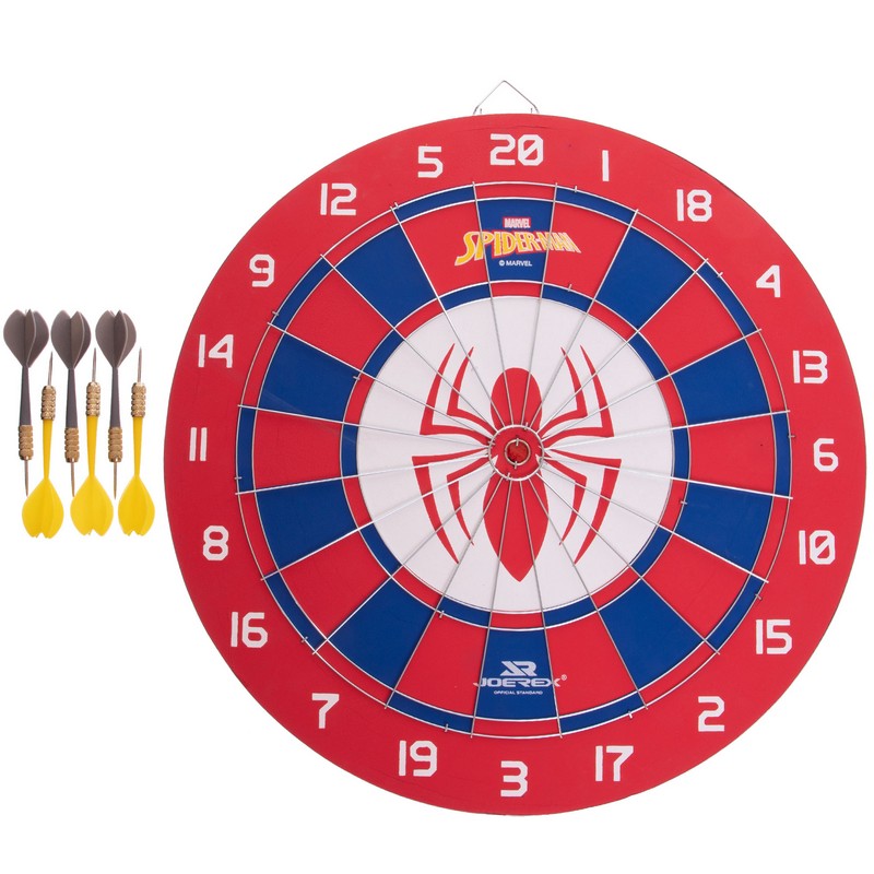 Дартс із пресованого паперу 6 дротиків і мішень JOEREX MARVEL SPIDERMAN JMBB19028-S 43см
