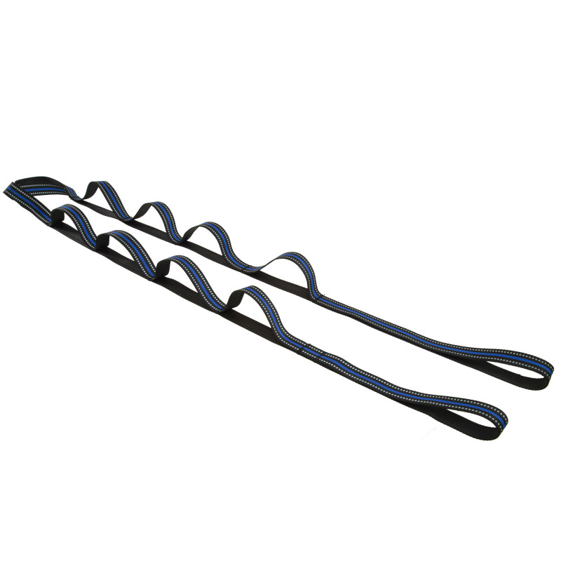 Стрічка стропа з петлями для розтяжки Stretch Strap Jianpeile JPL-3092 12 петель чорний-синій