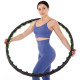 Обруч для схуднення масажний розбірний Хула Хуп Hula Hoop DOUBLE GRACE MAGNETIC JS-6002 8 секцій чорний