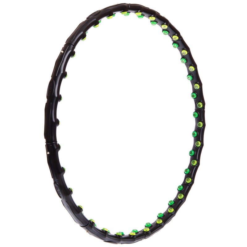 Обруч для схуднення масажний розбірний Хула Хуп Hula Hoop DOUBLE GRACE MAGNETIC JS-6002 8 секцій чорний