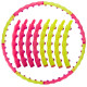Обруч для схуднення масажний розбірний Хула Хуп Hula Hoop SPORT HOOP JS-6013 8 секцій рожевий-лимонний
