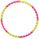 Обруч для схуднення масажний розбірний Хула Хуп Hula Hoop SPORT HOOP JS-6013 8 секцій рожевий-лимонний