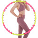 Обруч для схуднення масажний розбірний Хула Хуп Hula Hoop SPORT HOOP JS-6013 8 секцій рожевий-лимонний