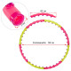 Обруч для схуднення масажний розбірний Хула Хуп Hula Hoop SPORT HOOP JS-6013 8 секцій рожевий-лимонний