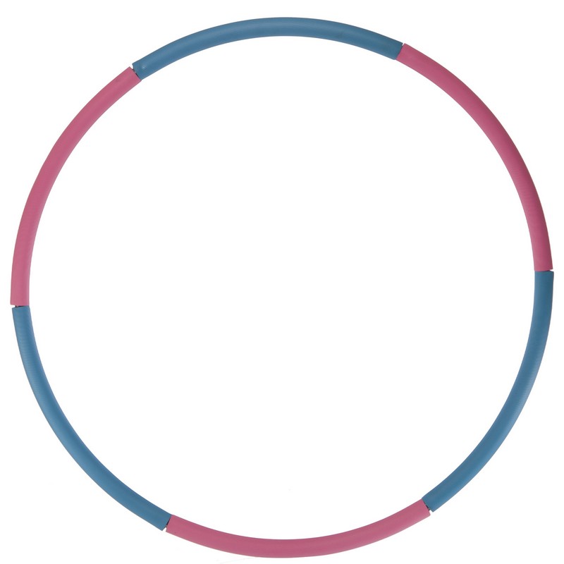 Обруч для схуднення розбірної Хула Хуп Hula Hoop JS-6015 6 секцій рожевий-блакитний
