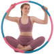 Обруч для схуднення розбірної Хула Хуп Hula Hoop JS-6015 6 секцій рожевий-блакитний