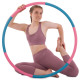 Обруч для схуднення розбірної Хула Хуп Hula Hoop JS-6015 6 секцій рожевий-блакитний