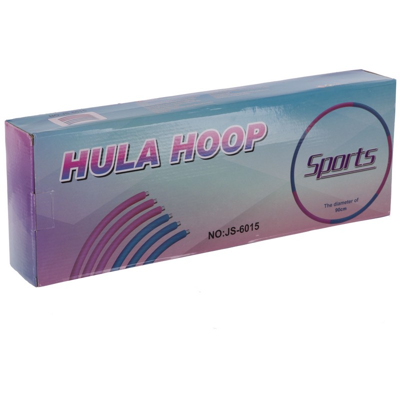 Обруч для схуднення розбірної Хула Хуп Hula Hoop JS-6015 6 секцій рожевий-блакитний