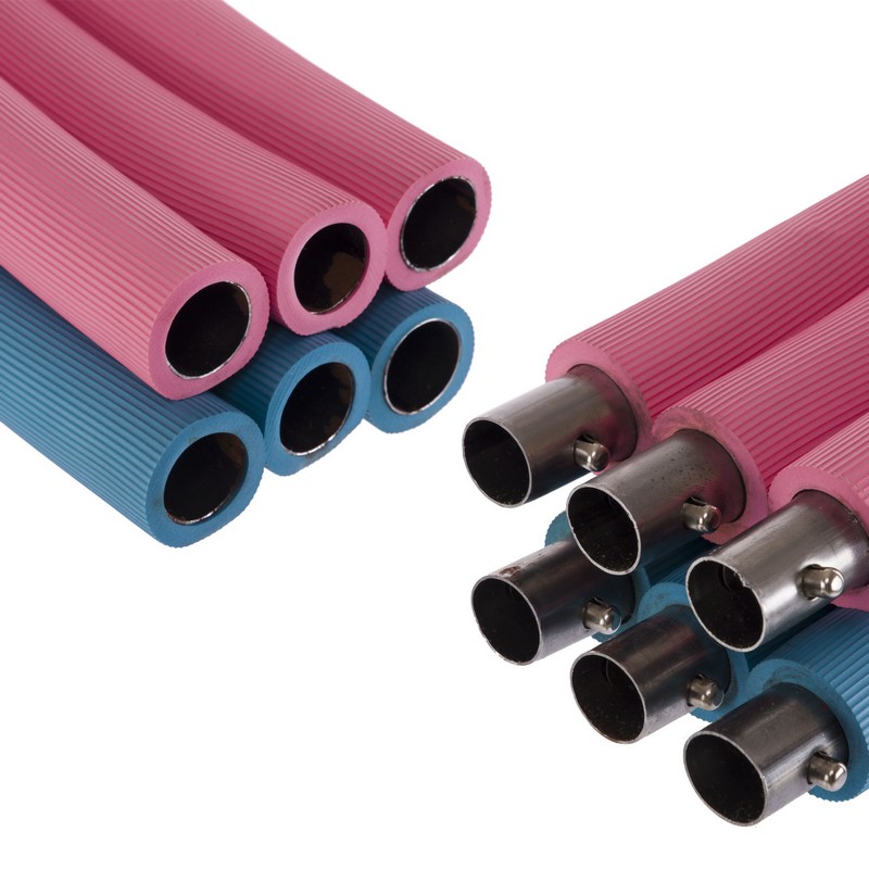 Обруч для схуднення розбірної Хула Хуп Hula Hoop JS-6015 6 секцій рожевий-блакитний