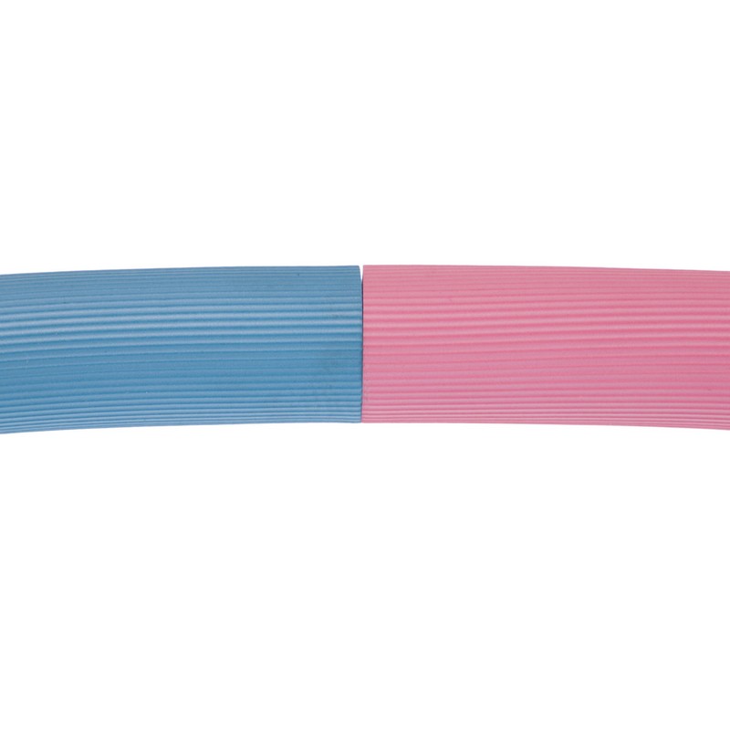 Обруч для схуднення розбірної Хула Хуп Hula Hoop JS-6015 6 секцій рожевий-блакитний