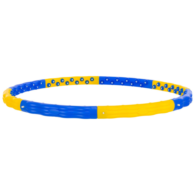 Обруч для схуднення масажний розбірний Хула Хуп Hula Hoop DYNAMIC HOOP JS-6018 8 секцій жовтий-синій