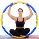 Обруч для схуднення масажний розбірний Хула Хуп Hula Hoop DYNAMIC HOOP JS-6018 8 секцій жовтий-синій