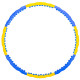 Обруч для схуднення масажний розбірний Хула Хуп Hula Hoop DYNAMIC HOOP JS-6018 8 секцій жовтий-синій