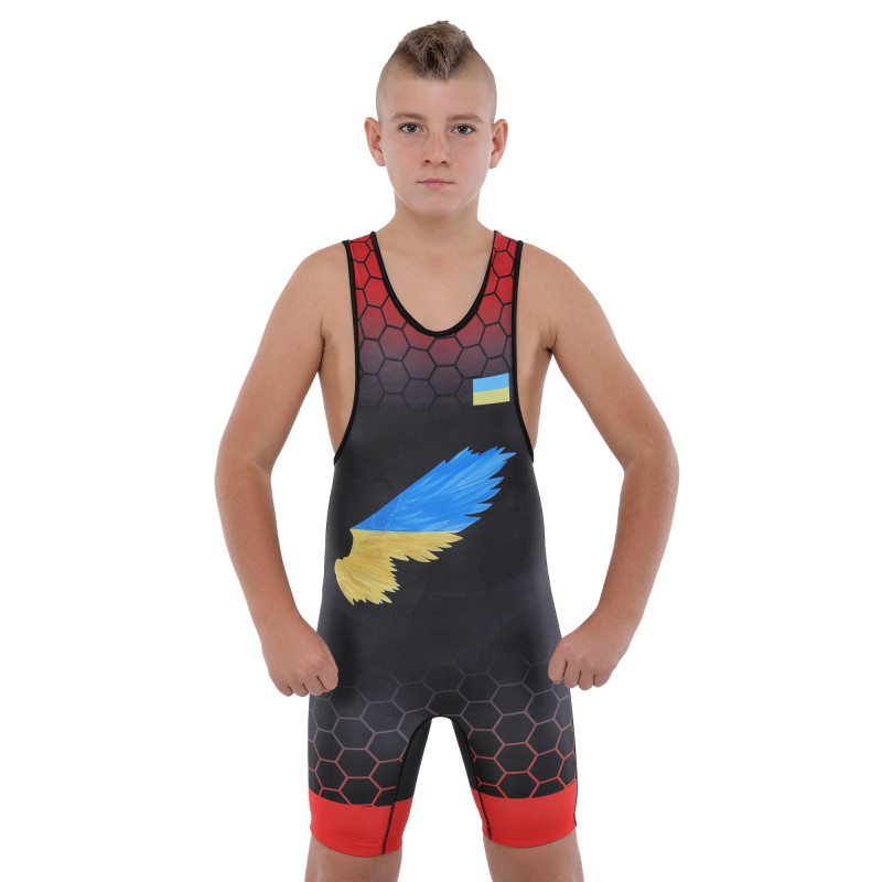 Трико для боротьби дитяче UKRAINE SP-Sport JY-6605 зріст 128-162см кольори в асортименті